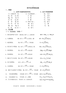 初中化学用语总结