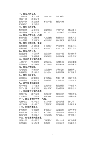 苏教版语文四年级成语归类