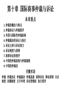 第10章  国际商事仲裁与诉讼