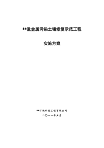 重金属污染土壤修复示范工程实施方案