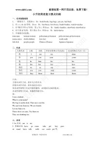 小升初英语语法复习要点归纳及复习题