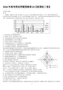 2018年高考原创押题预测卷02【新课标Ⅰ卷】
