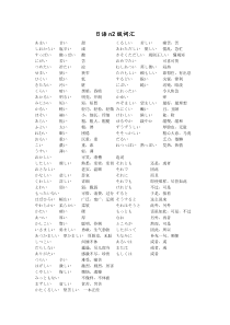 日语N2词汇