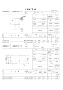 左支座工序卡片