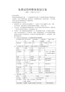 免费试用网站项目整体策划方案