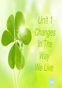 Changes in the way we live1233344