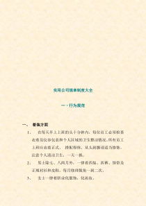 实用公司规章制度大全