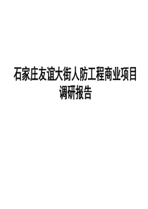 石家庄友谊大街人防工程商业项目调研报告