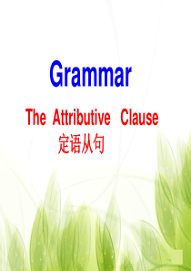 定语从句Attributive clause(★★精全★★)