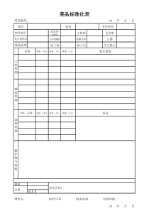 菜品标准化表
