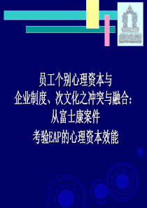 EAP+：企业员工心理资本协助方案--实施计划