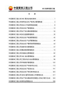 寰球公司HSE规章制度汇编