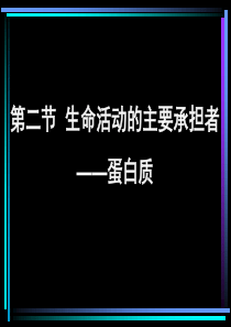 生命活动的主要承担者蛋白质高一生物课件