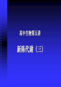 高一生物新陈代谢高一生物课件