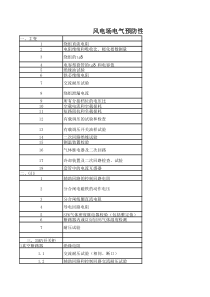 风电场电气预防性试验项目