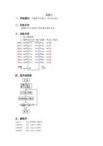 实验二可编程并行接口(8255方式0)