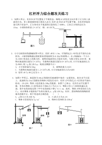 杠杆浮力综合题攻关