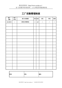 工厂后勤管理制度