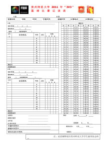 3V3篮球比赛记录表3