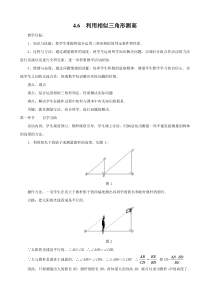 利用相似三角形测高北师大版九年级上册数学教案