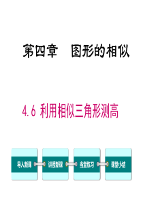 利用相似三角形测高北师大版九年级上册数学教学课件