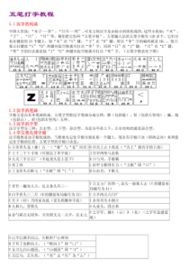 五笔打字教程(五笔字根表及口诀)