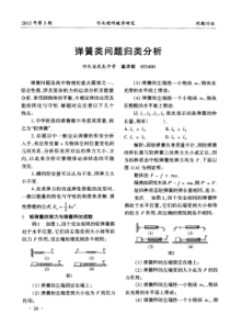 弹簧类问题归类分析第一期