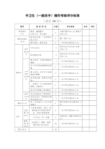 手卫生操作考核评分标准