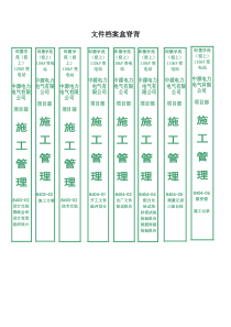 文件档案盒脊背