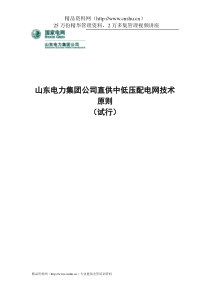 山东电力集团公司直供中低压配电网技术原则（DOC36页）