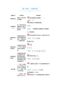 第3单元人教版数学六年级上册单元归纳总结