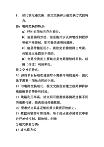 计算机通信网络的相关简答