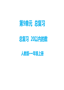 第9单元总复习教学课件第9单元20以内的数人教版小学一年级上册数学教学课件ppt