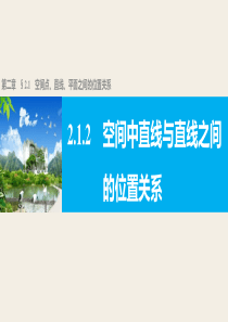 高一数学人教版A版必修二课件212空间中直线与直线之间的位置关系