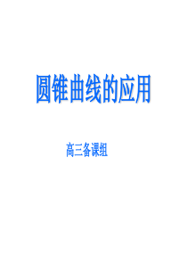 高三数学课件圆锥曲线的应用高三数学课件