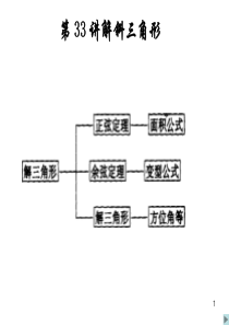 高三数学课件第33讲解斜三角形高三数学课件