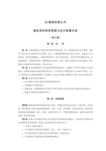 建设项目财务管理与会计核算办法A