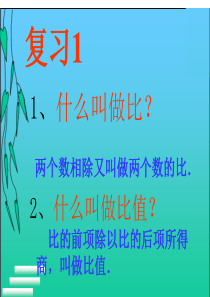 人教版小学数学课件比例的意义和基本性质