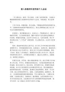 新入职教师年度考核个人总结