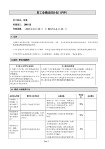 PIP员工业绩改进计划