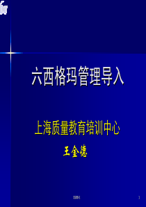 六西格玛管理导入