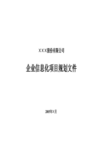 企业信息化项目IT规划