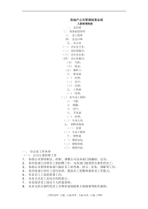 房地产公司管理制度模式加实例介绍