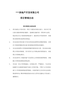 房地产公司项目管理办法(详细)