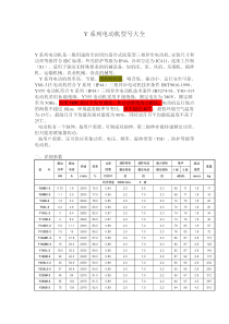 Y系列电动机型号参数表、含功率因数、有功功率