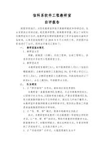 信科系软件工程教研室自查报告