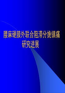 腰麻硬膜外联合阻滞分娩