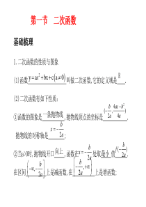 2011年高考数学总复习精品课件(苏教版)：第三单元第一节 二次函数