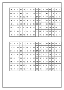 舒尔特表(64格)