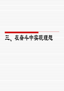 在奋斗中实现理想3高二政治课件